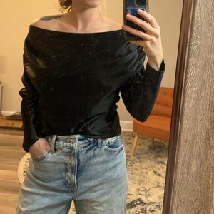 Express Black off the shoulder classy shirt
